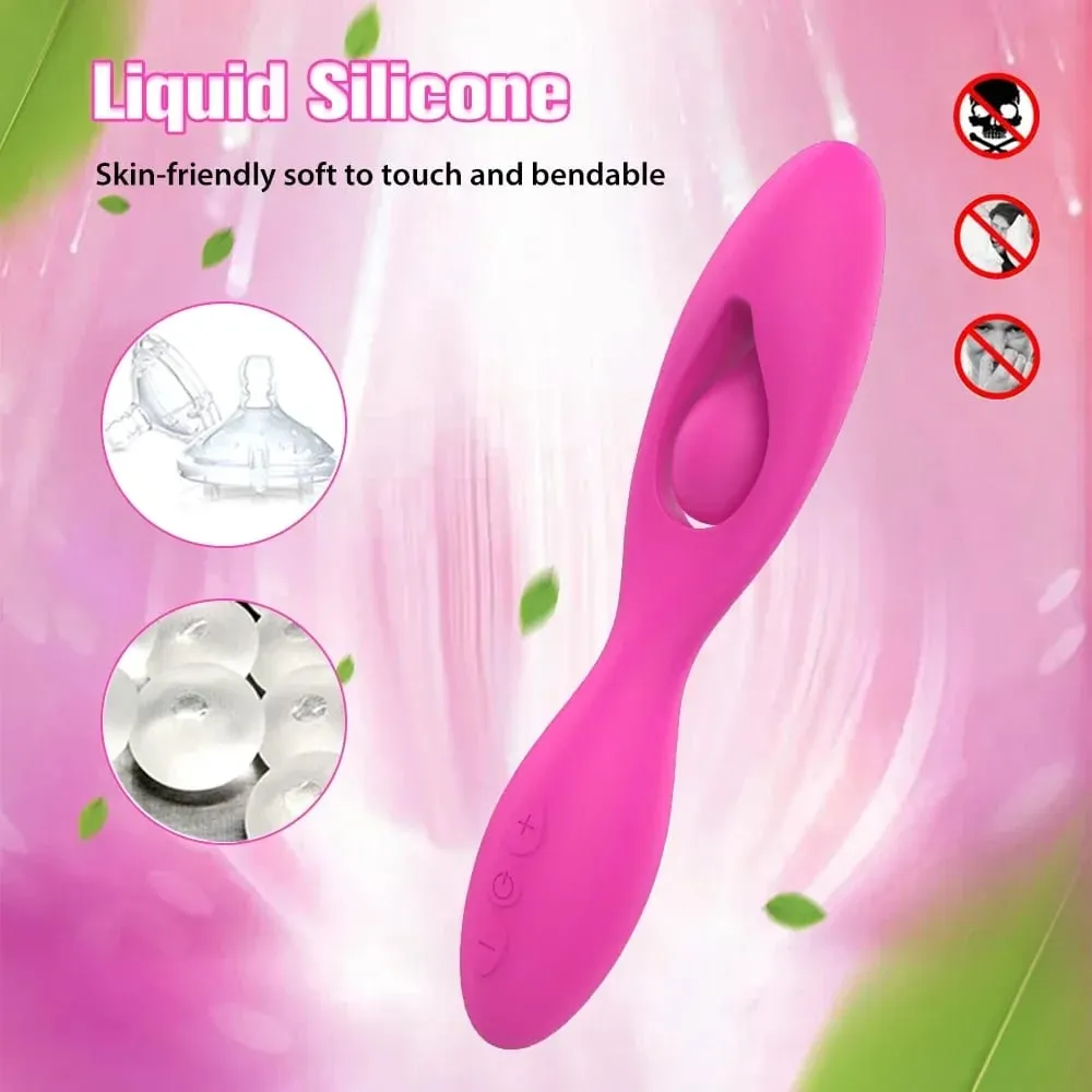 Liquid Silicone Vibrator Powerful Dual 10 Vibration G-Spot Female Dildo Vagina Clitoris Couple Bendable Wearable Couple Sex Toys — image 4