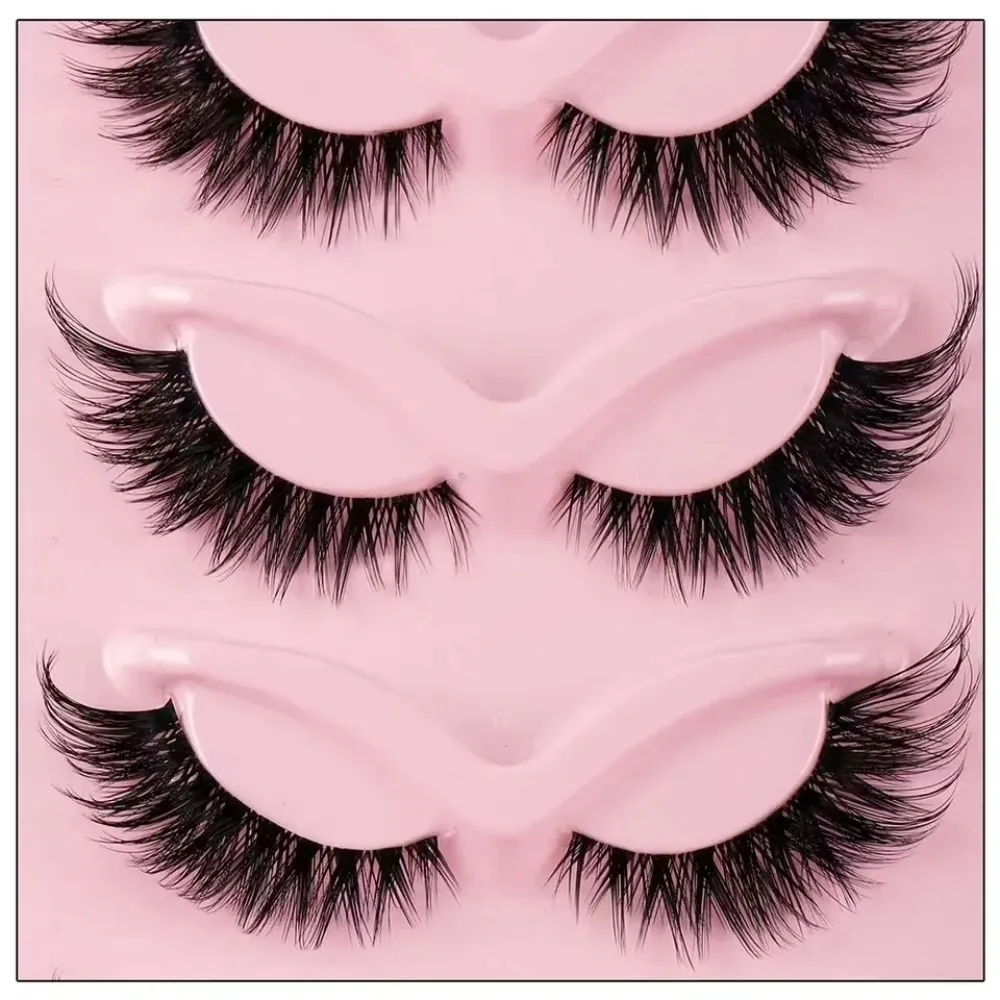 Hot Selling 5 Pairs Cat Eye False Eyelashes Natural Look Wispy Lashes for Daily Eye Makeup