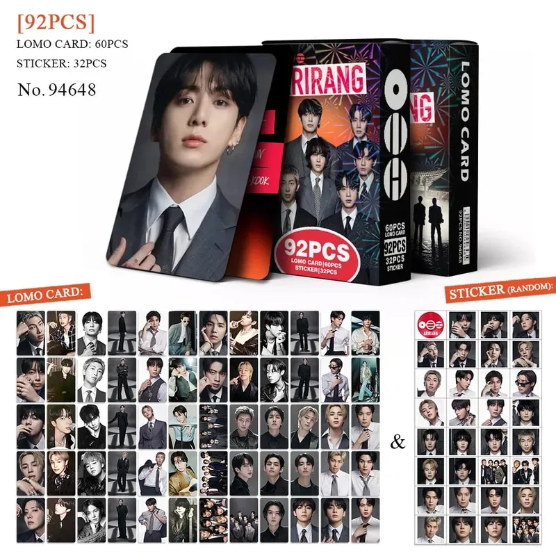 92 Single Small Card New Album Fan Support Photo Cards Greeting Cards Journal Stickers LOMO Card Collectible Gift