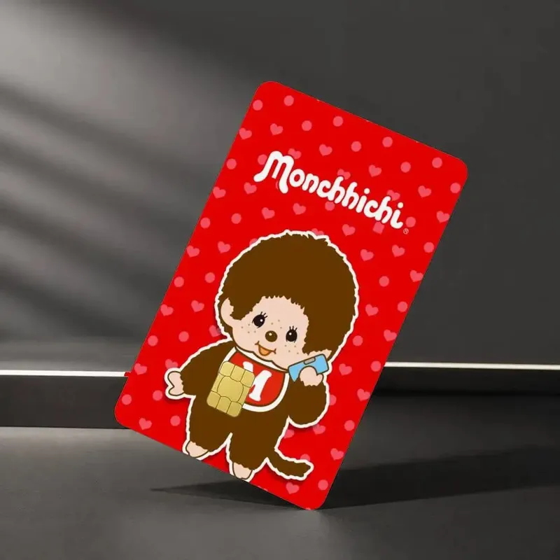 Cute M-MonchhichiS Sticker Film Tape Skin for Credit Card Debit Card Waterproof Stickers