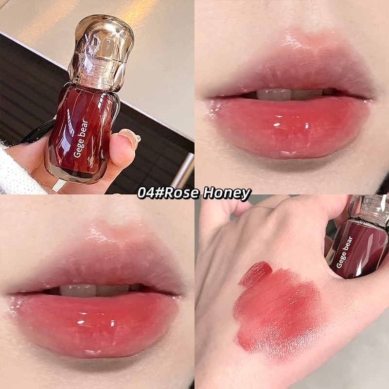 Gege Bear Crystal Gloss Lippentönung – Feuchtigkeitsspendende Herbst-/Winterformel mit Spiegelglanz-Finish und jugendlichem, aufpolsterndem Effekt
