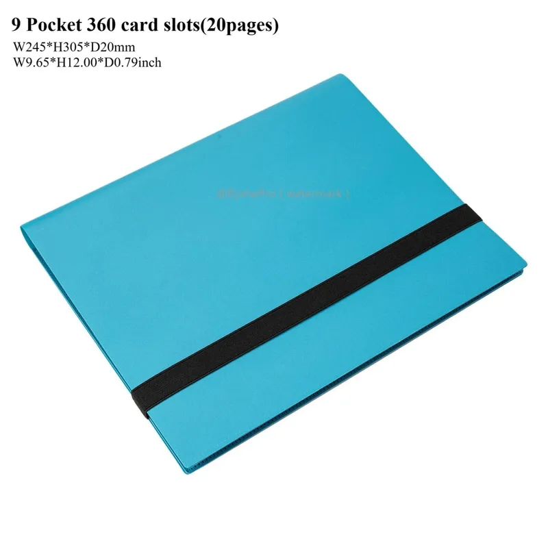 Kaartbinder met 9 vakken Trading Card Album Display Binder 360 Side Loading Pocket Holder voor TCG Yugioh MTG Game Card Book — image 11