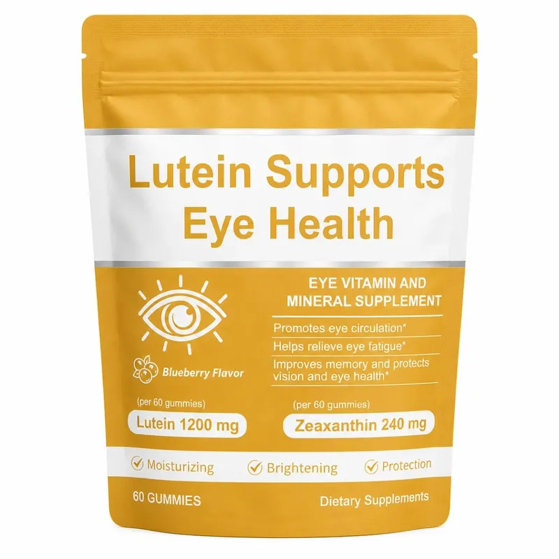 Lutein Eye Health Gummies with 40mg Lutein 8mg Zeaxanthin Vitamins A C E Blueberry Flavor Supports Visual Wellness 60 Gummies
