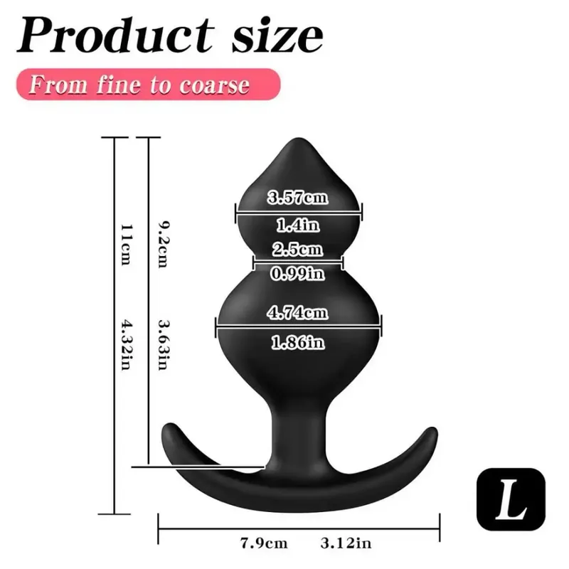 Anal Plug with Steel Balls Butt Plug Anal Beads Fetish Men Prostate Massager Sex Toys for Women Men Anal Dilator