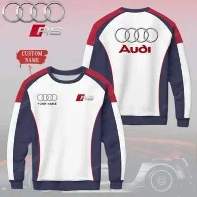 Spring and Autumn New Men's and Women's Long sleeved Hoodies Spring and Autumn Clothing Sports and Leisure Audi Brand Top