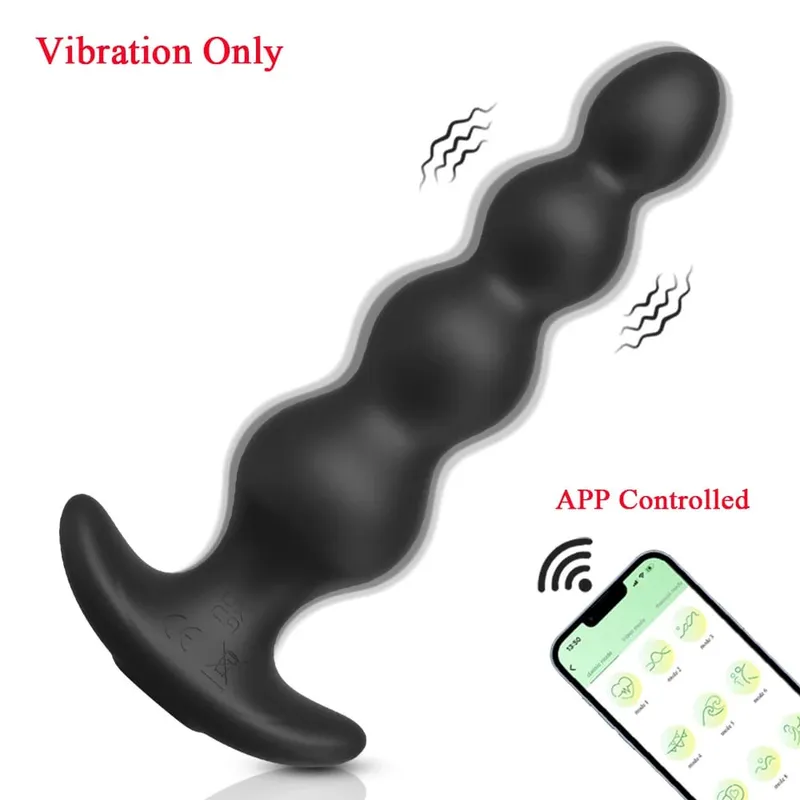 Vibrating Anal Beads Butt Plug Vibrator 360° Rotation Male Prostate Massager Anal Plug Stimulator Sex Toys for Women Men