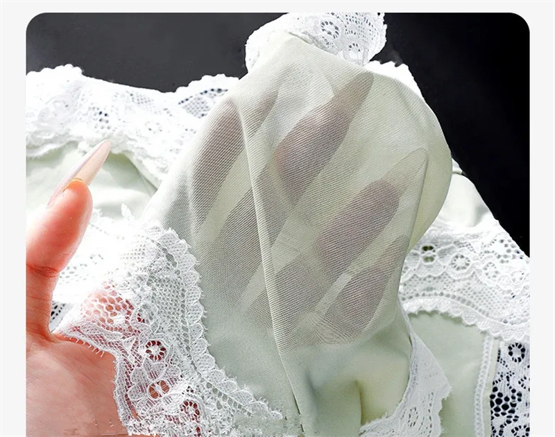 New adults 18 plus size cuecas masculino Lace 3D convex bag sexy men's underwear high elasticity string homme ice silk man thong
