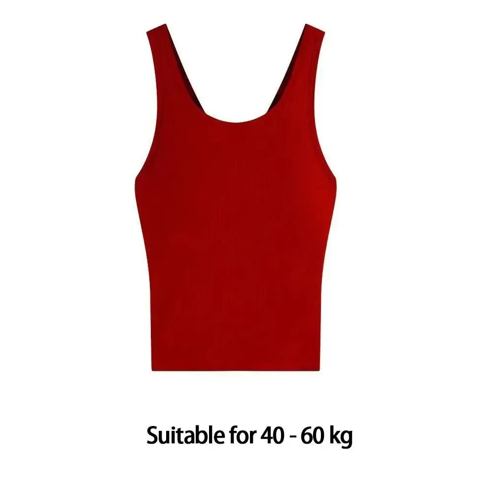 Fashion Solid Color Bodycon Top Sleeveless with Chest Pad Camisole Clubwear Backless Tank Top for Women