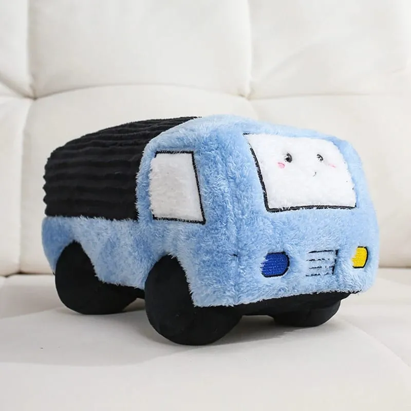 Cute Cartoon Fire Truck Ambulance Taxi Train Plush Pillow Stuffed Soft Plush Toys Funny Police Cars Tanks Planes Plushie Doll