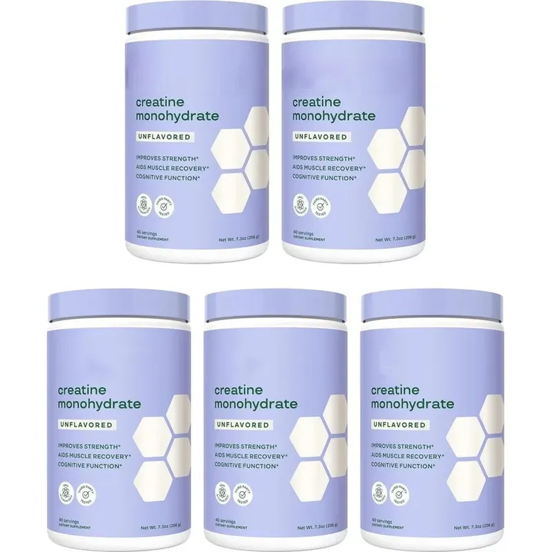 Creatine Monohydrate Powder 100% Micronized Improves Strength Supports Muscle Recovery and Cognitive Function 206g 40 Servings