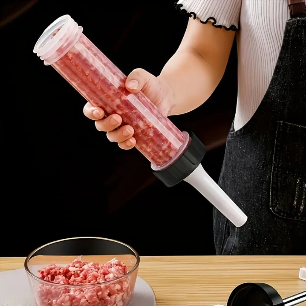 Manual Sausage Stuffing Machine Handheld Sausage Maker Tool Syringe for Homemade Sausage Kitchen Gadget for Party Food Crafting