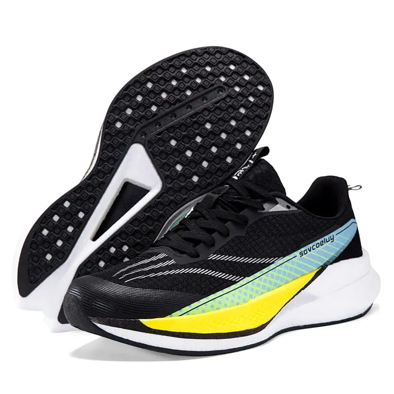 Carbon Plate Running Shoes Men Casual Marathon Athletic Sports Outdoor Travel Breathable Lightweight Comfortable Women Sneakers