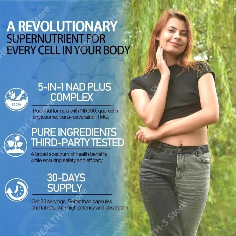 Liposomal NAD+ Supplement with Resveratrol Quercetin and Vitamin B3 – Supports Healthy NAD+ Levels and Cellular Health – 60ml