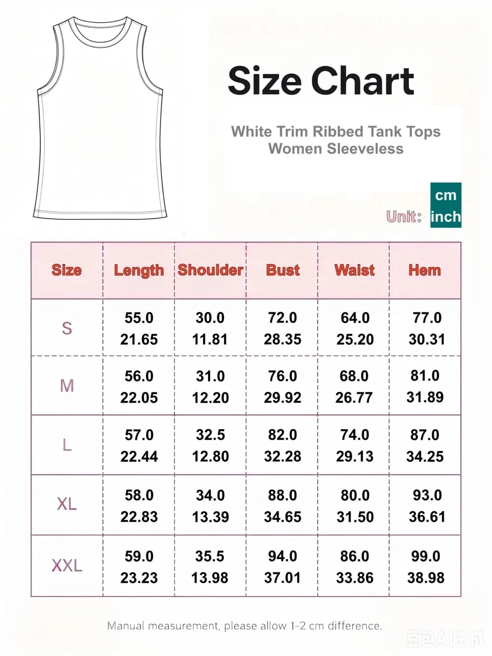 2026 New Contrast White Trim Ribbed Tank Tops Women Sleeveless Round Neck Slim Fit Black Basic Cami Vest Streetwear