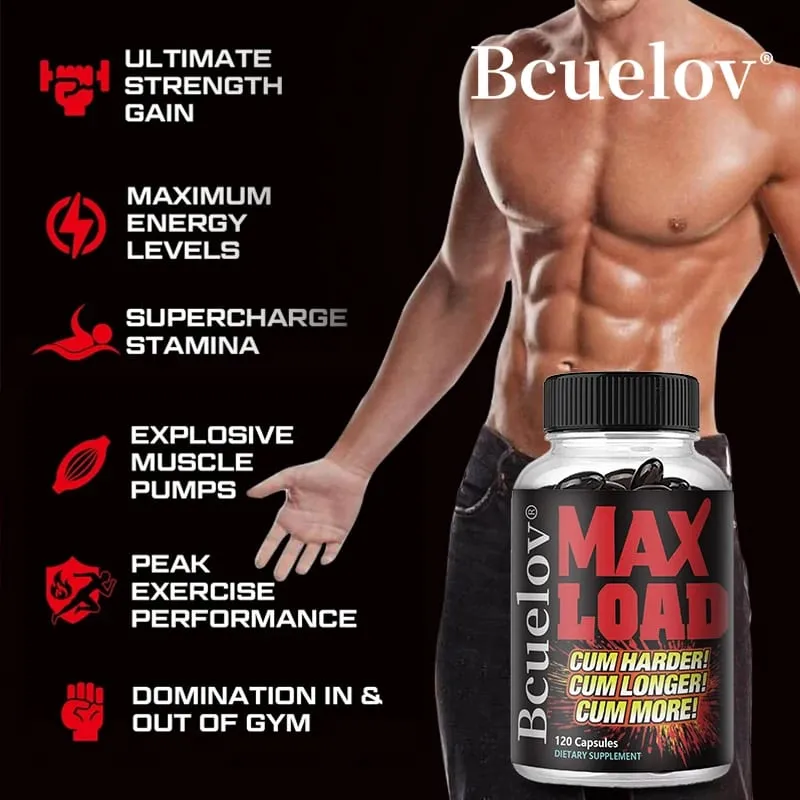 Men's Max Load Capsules - Supports Muscle Mass and Vitality Daily Immune Health Supplement Non-GMO