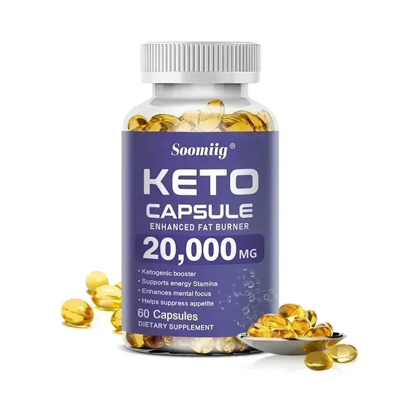 Kapsul Suplemen Keto BHB & Cuka Epal Pengurusan Berat Membersih Detoks Pembakaran Lemak Penahan Selera Makan NON-GMO