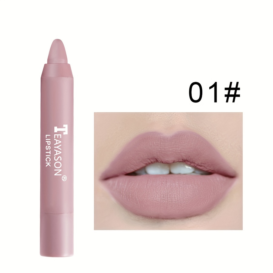 Set Lipstik Misty Matte 12 Warna: Lip Liner & Primer Beludru Seksi Tahan Noda Tahan Lama untuk Riasan Wanita