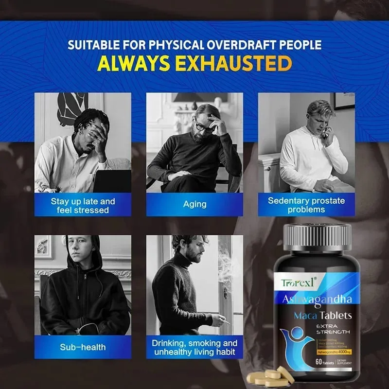 Ashwagandha Capsule understøtter reproduktiv sundhed Natural Energizer Male Enhancing Supplement