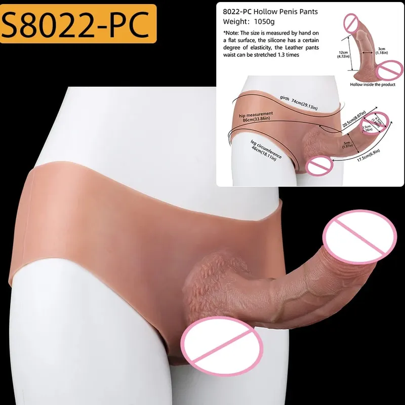Elastic Silicone Harness Panties Hyper-Realistic Hollow Dildo Cover Wearable Male Sheath Long-Lasting Intimate Adult Couple