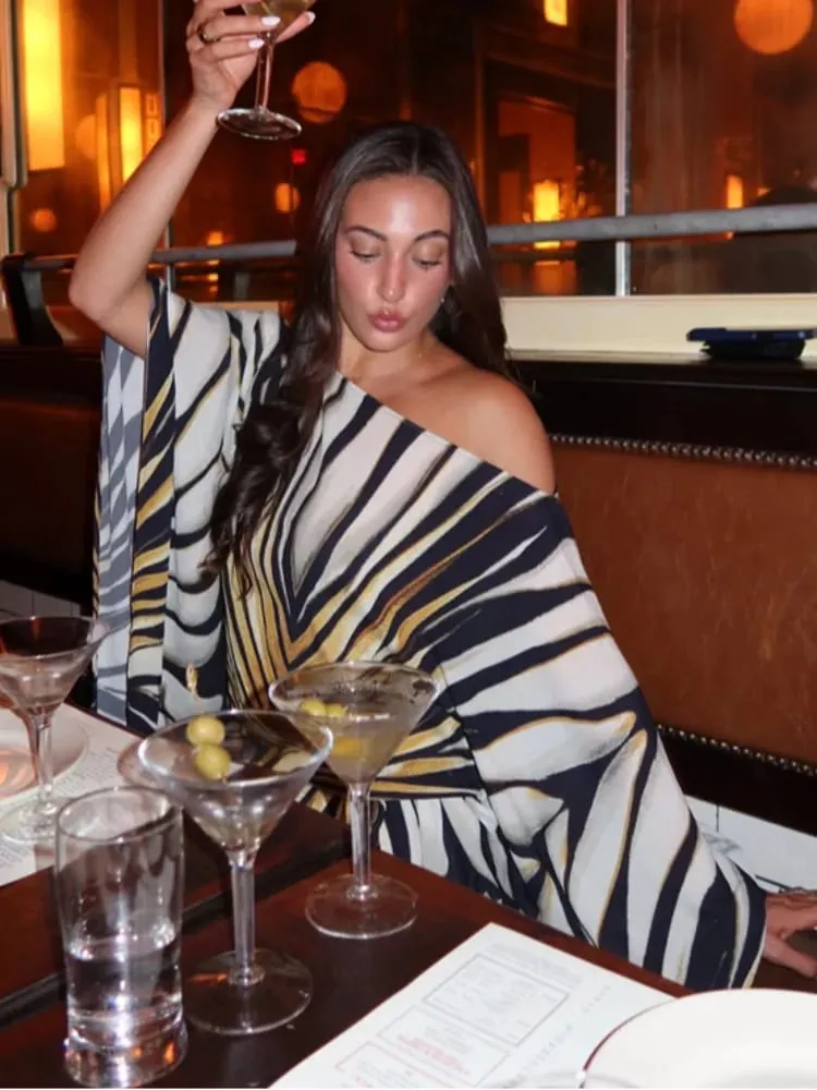 Sexy Leopard Chiffon Women's Mini Dress Urban Batwing Sleeve High Waist Female Dresses 2026 Spring Summer Lady Beach Robe New