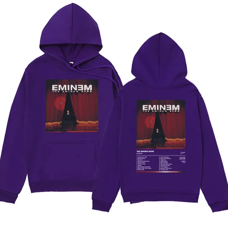 Eminem singer men's and women's hooded sweatshirts 90s retro Harajuku clothing casual hoodies fashionable hooded sweatshirts