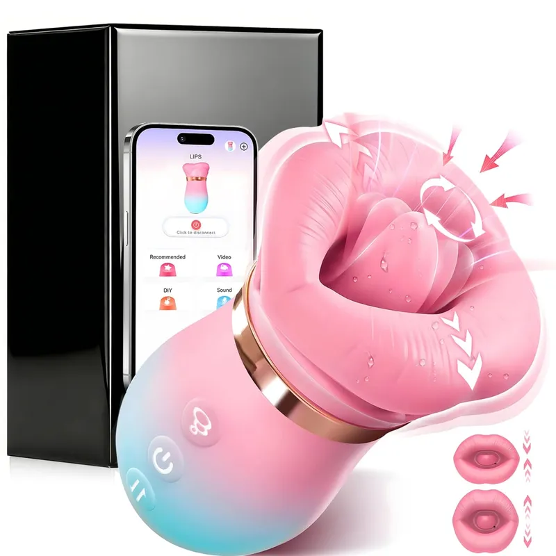 APP Control Sucking Vibrator Tongue Licking Sucker Female Oral Clitoris Nipple Stimulator Vacuum Sex Toys for Couples