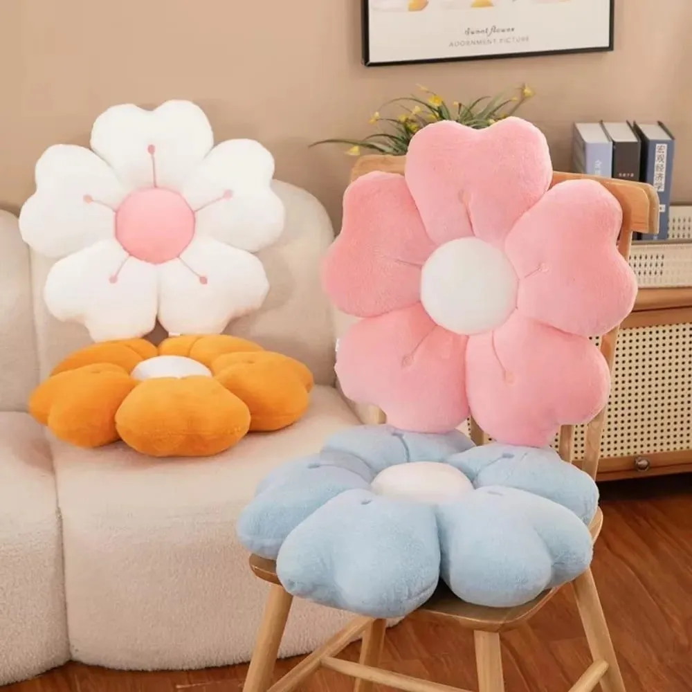Fashion Flower-Shaped Plush Throw Pillow Cute Mattress Comfortable Sofa Decor Cushion Floor Cushion Plush Toy Chair Cushion Gift
