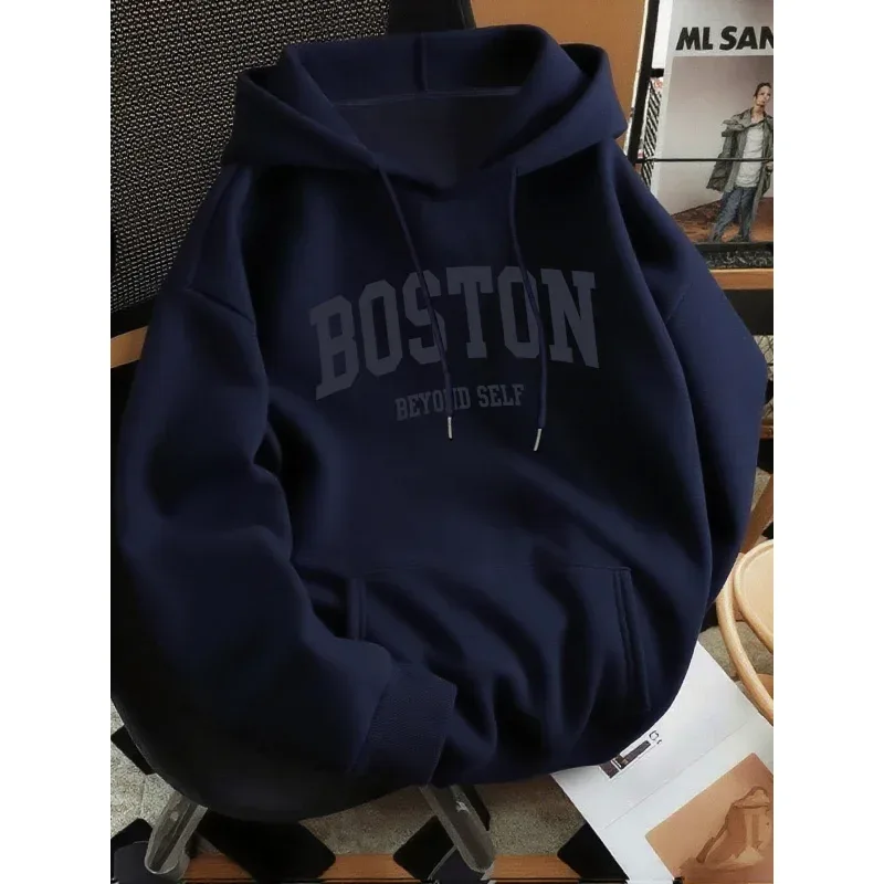 2026 New Men's Loose Hoodie Thin Spring Autumn Versatile Casual No Pilling Fade Resistant