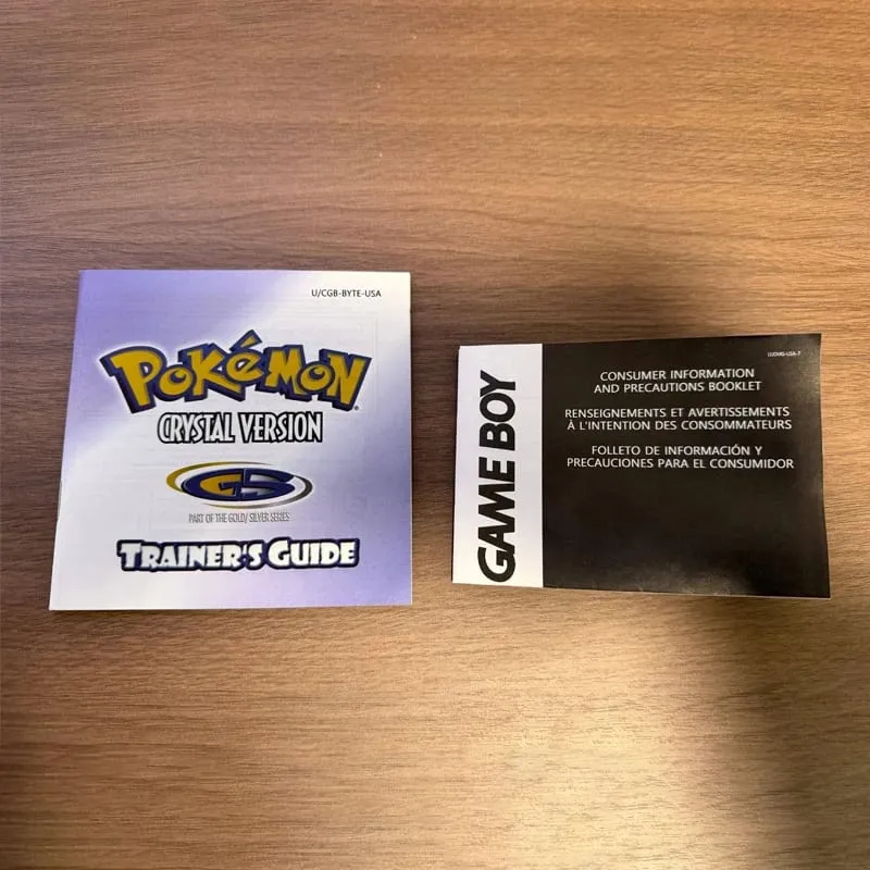 Pokemon Series Blue/Crystal/Gold/Green/Red/Silver/Yellow GBC Game in Box with Manuals for Video Game Cartridge USA Version