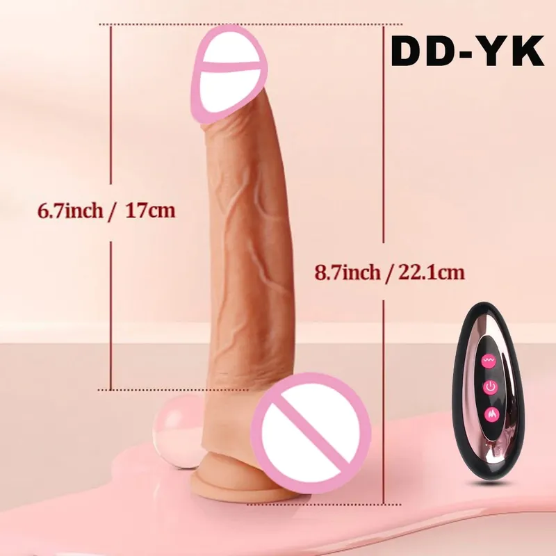 Enorme realista silicone controle remoto vibrador empurrando vibratório sexo feminino brinquedos penetração g ponto clit vagina orgasmo massageador