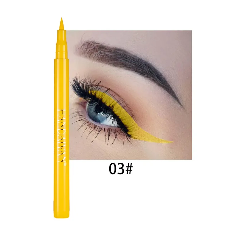 Quick-dry Matte White Eyeliner Pencil Makeup Long Lasting Smooth Liquid Eye Liner Waterproof Anti-Smudge Eyeliner Pen Cosmetics