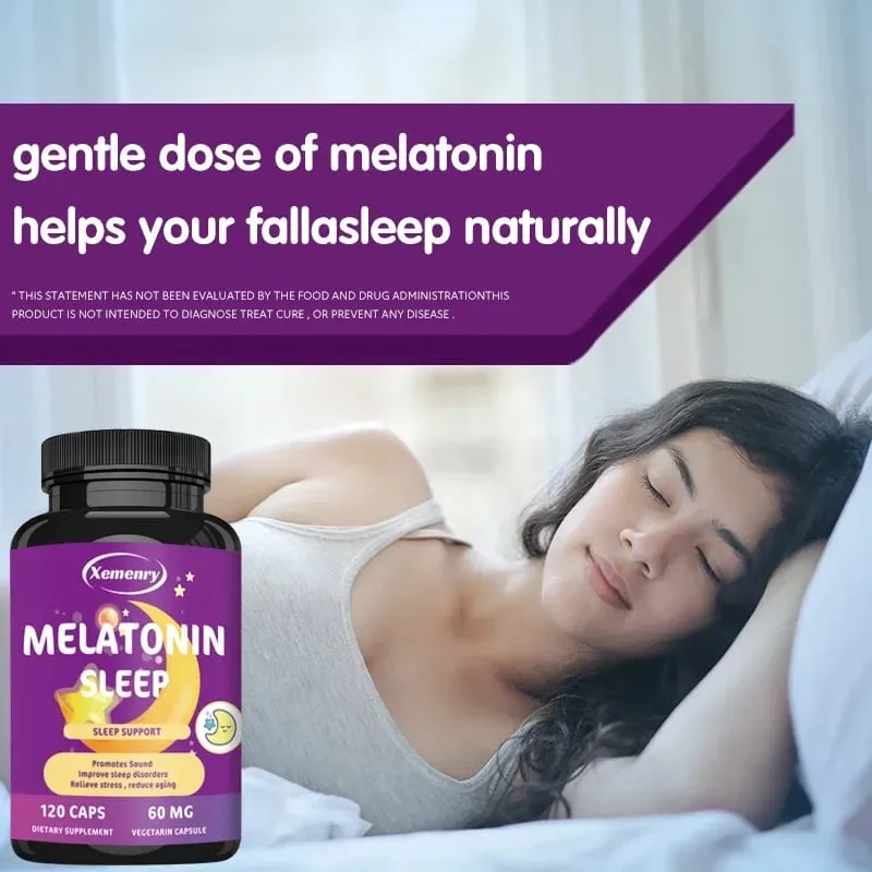 Viên nang Melatonin - Hỗ trợ giấc ngủ giúp bạn ngủ nhanh hơn Tăng cường sức khỏe giấc ngủ và cải thiện chất lượng giấc ngủ