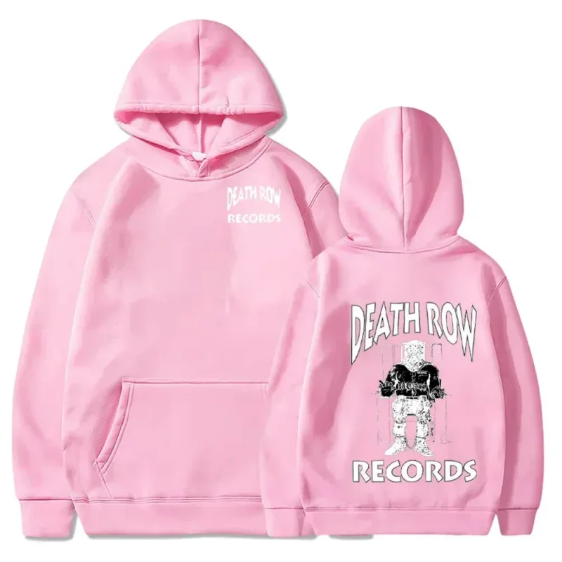 Death Row Records Hoodies Spring Autumn Fleece Hoodie Pullover Fashion Men Women Loose Hooded Sweatshirts Hip Hop Streetwear Top