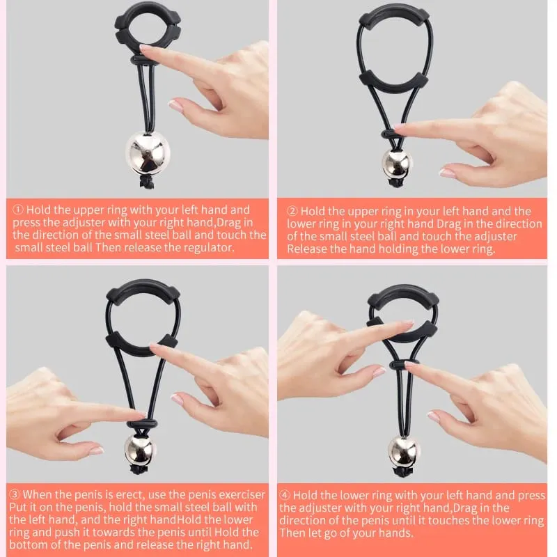 Male Penis Enlargement Exercise Ring Sex Anal Beads Masturbator Penis Strong Extender Semen Lock Ring Adult Sex Toys For Men 18+