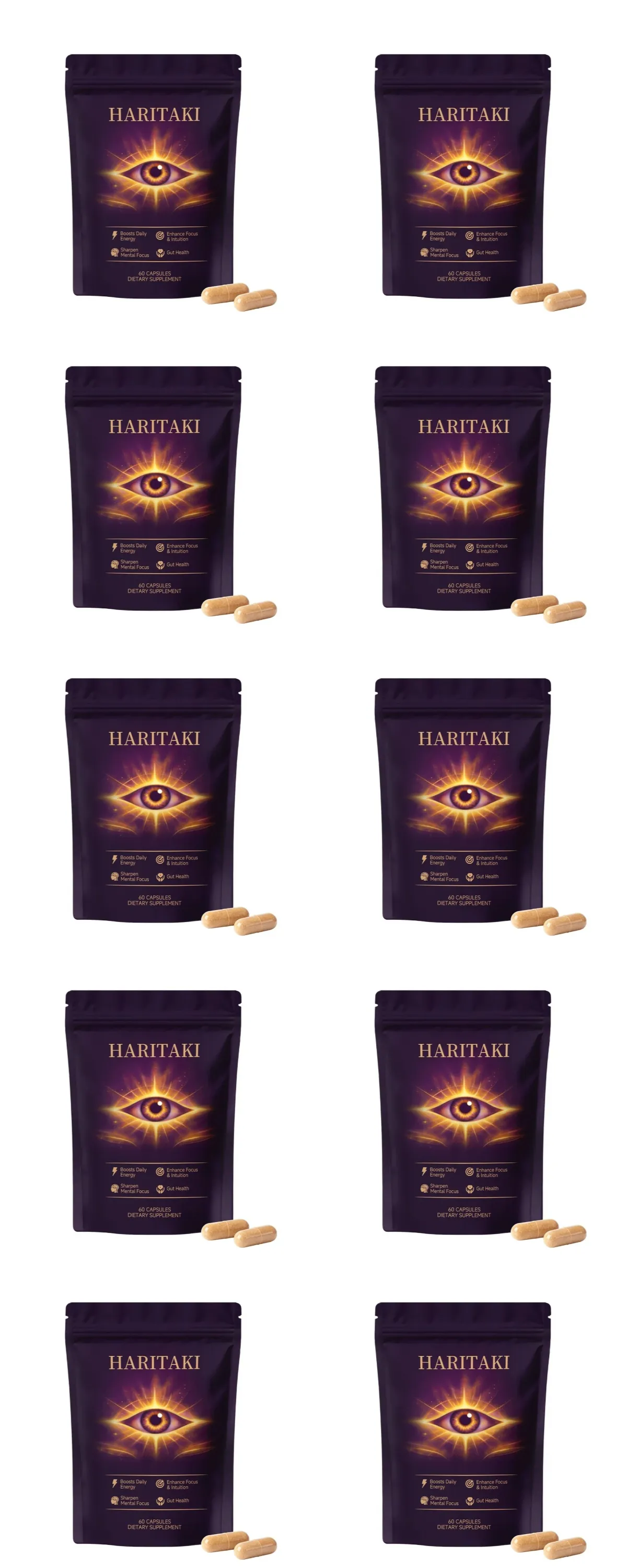 Haritaki 3rd Eye Supplement 500mg Supports Digestive Balance Gut Health Regular Elimination Daily Antioxidant Protection 60 Ct