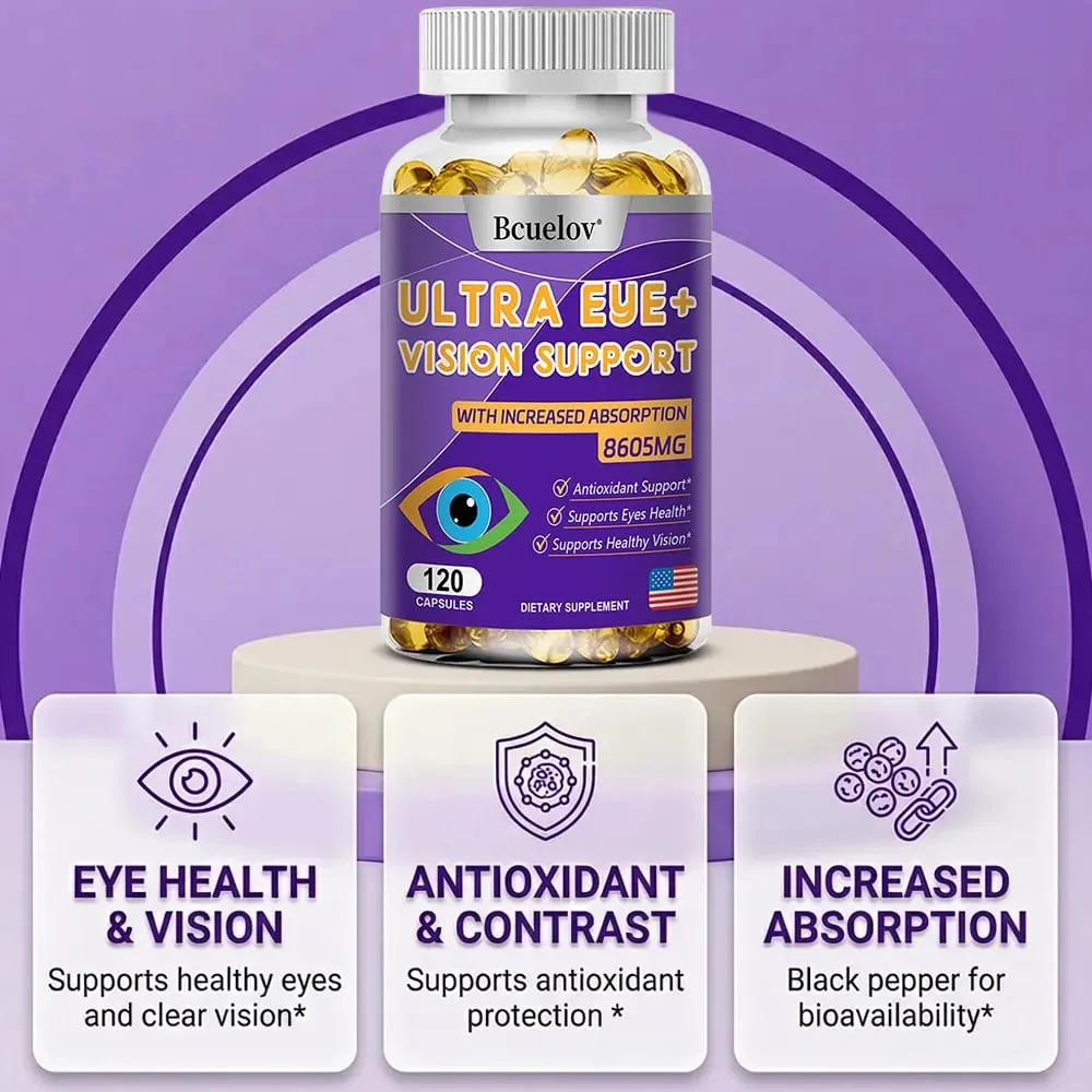 Συμπλήρωμα βιταμινών ματιών 9 σε 1 - Lutein Zeaxanthin Blueberry Dry Eyes Eye Fatigue Ωχρά κηλίδα & Υποστήριξη νυχτερινής όρασης για ενήλικες