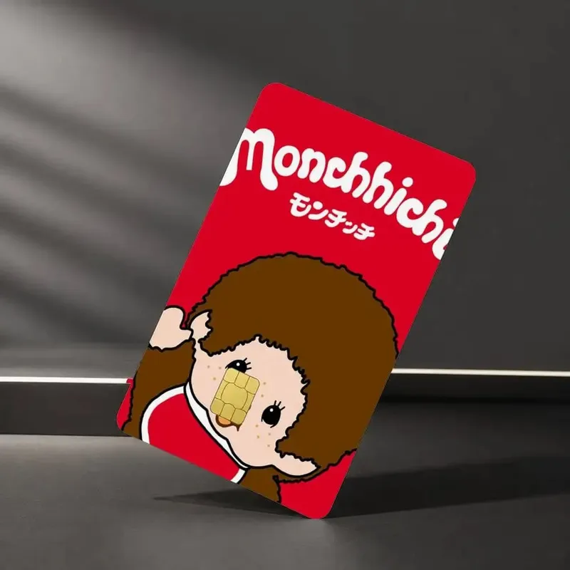 Cute M-MonchhichiS Sticker Film Tape Skin for Credit Card Debit Card Waterproof Stickers