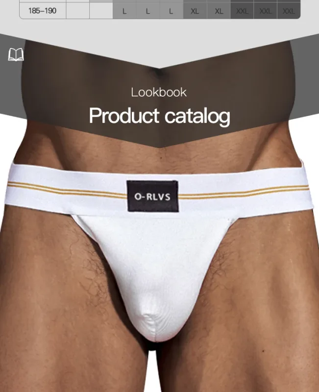 Mga Brief Panlalaking Seamless Hip Design Mens Underwaer Super Large Wide 5cm Elastic Band Independent Codpiece Boy Short Pants