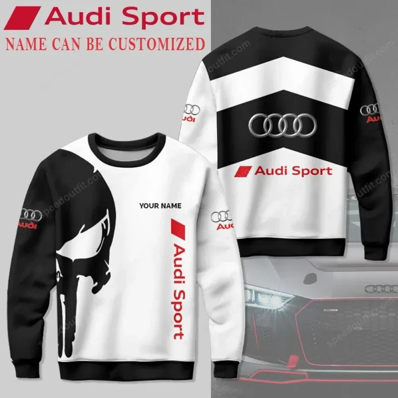 Spring and Autumn New Men's and Women's Long sleeved Hoodies Spring and Autumn Clothing Sports and Leisure Audi Brand Top