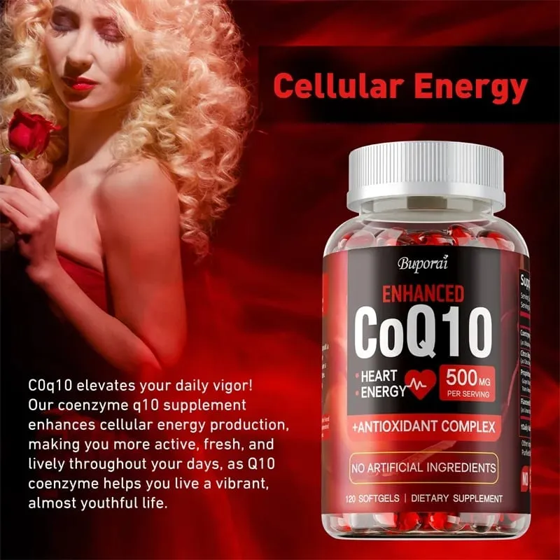 輔酶 Q10 補充劑 - 促進心血管和心臟健康 抗氧化劑為整體健康提供能量