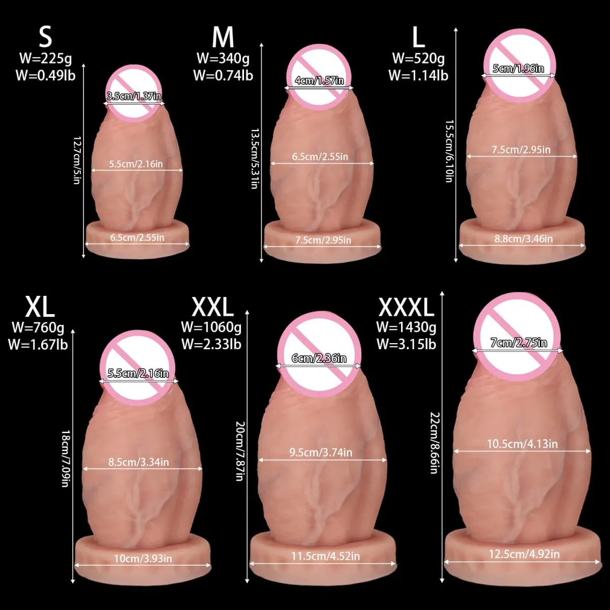 New Realistic Big Huge Thick Anal Dildo Butt Plug Giant Large Soft Silicone Anal Plug Expander Training Adult Sex Toys for Women