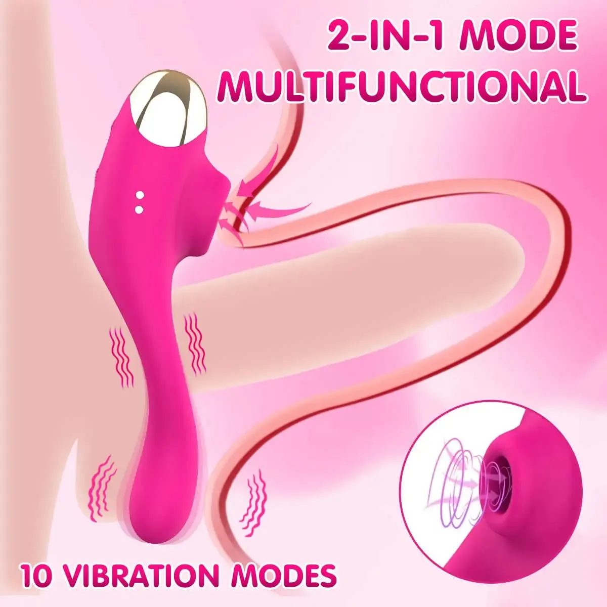 2 in1 Sucking Vibrator Penis Ring Sex Toy for Men Clitoris Sucker Stimulator Cock Ring Adult Products Scrotum Massager Couple 18