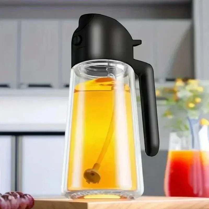 2in1 500ml Glass Oil Sprayer Oil Spray Bottle Oil Tank BBQ Kitchen Baking BBQ Picnic Kitchen Tools for Businesses