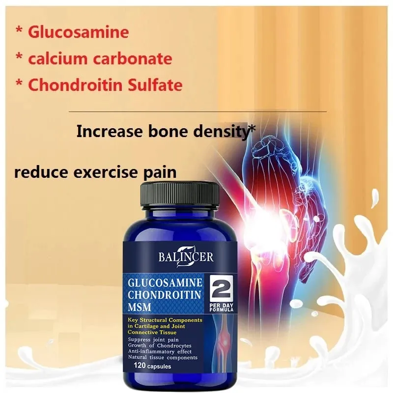 Glucosamine & Chondroitin & MSM 3-in-1 - Antioxidant Joint Health Support for Bone and Cartilage Health