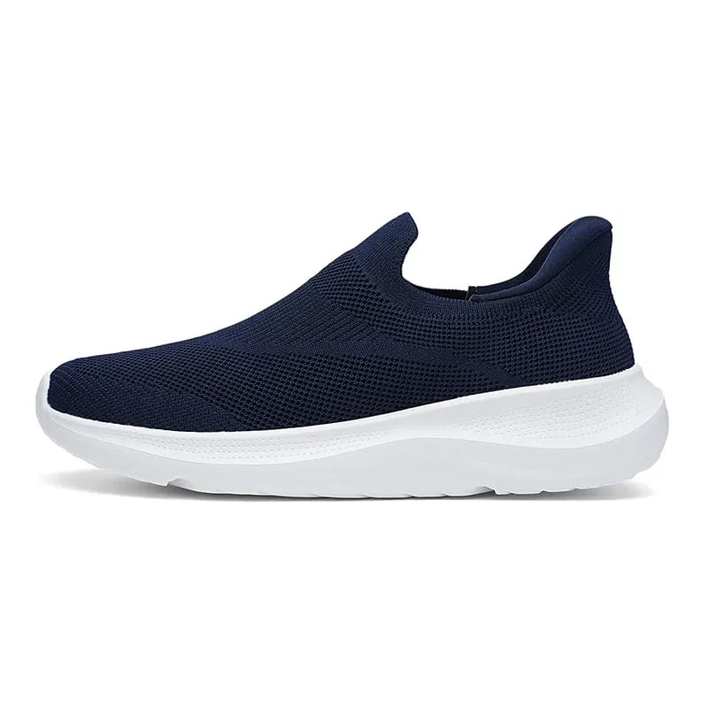 Breathable Knit Slip on Platform Walking Shoes Sports Magaan na Non Slip Cushion Casual Sneakers para sa Mga Lalaki Babae Mataas na Kalidad