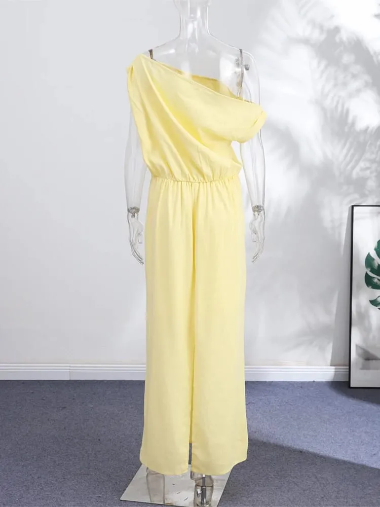 Off-shoulder Linen Maxi Dresses Women's Slim Waist-cinching Hip-wrap Ankle-length Dress 2026 New Ladies Summer Solid Outwear