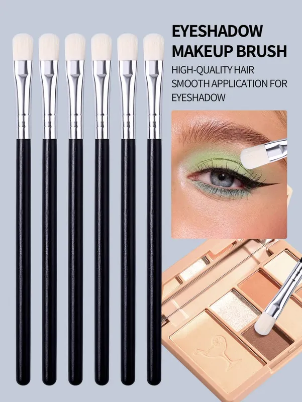 6pcs Eye Makeup Brushes Set Soft Synthetic Eyeshadow Brush for Eyeshadow Blending Daily Beauty Cosmetic Tool