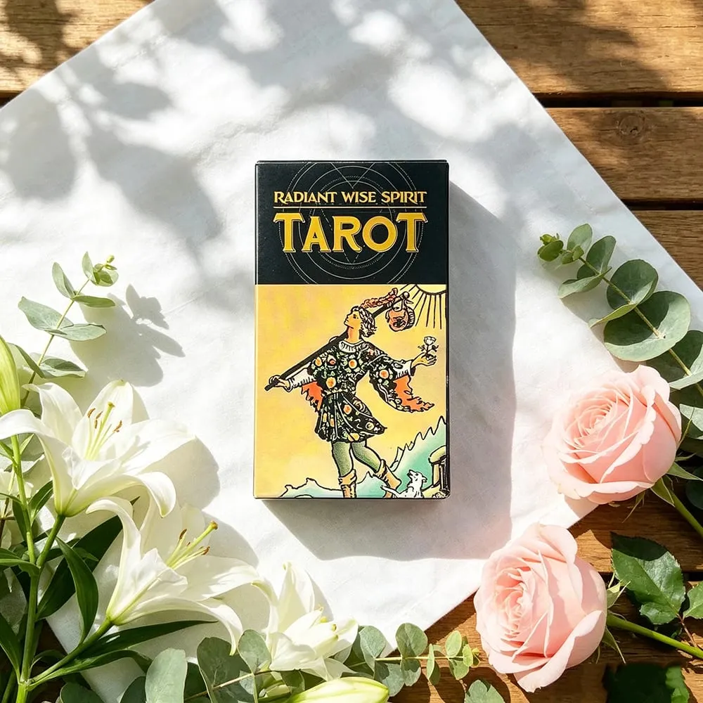 Radiant Wise Spirit Tarot Cards 78Pcs Tarot Deck English Visions Fortune Divination Board Game Spiritual Practices Cards Game