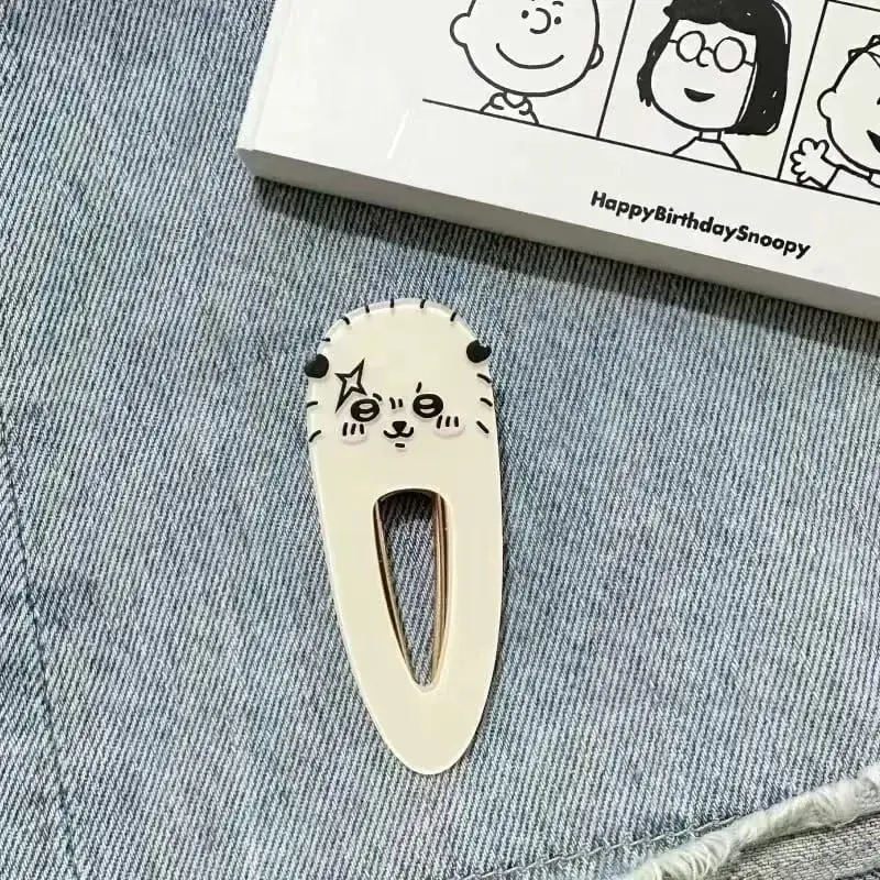 New jiyi jiyi Acrylic Hairpin Xiaoba Usachijiyi Flying Squirrel Chestnut Head Cute Cartoon Duckbill Clip Student Girl