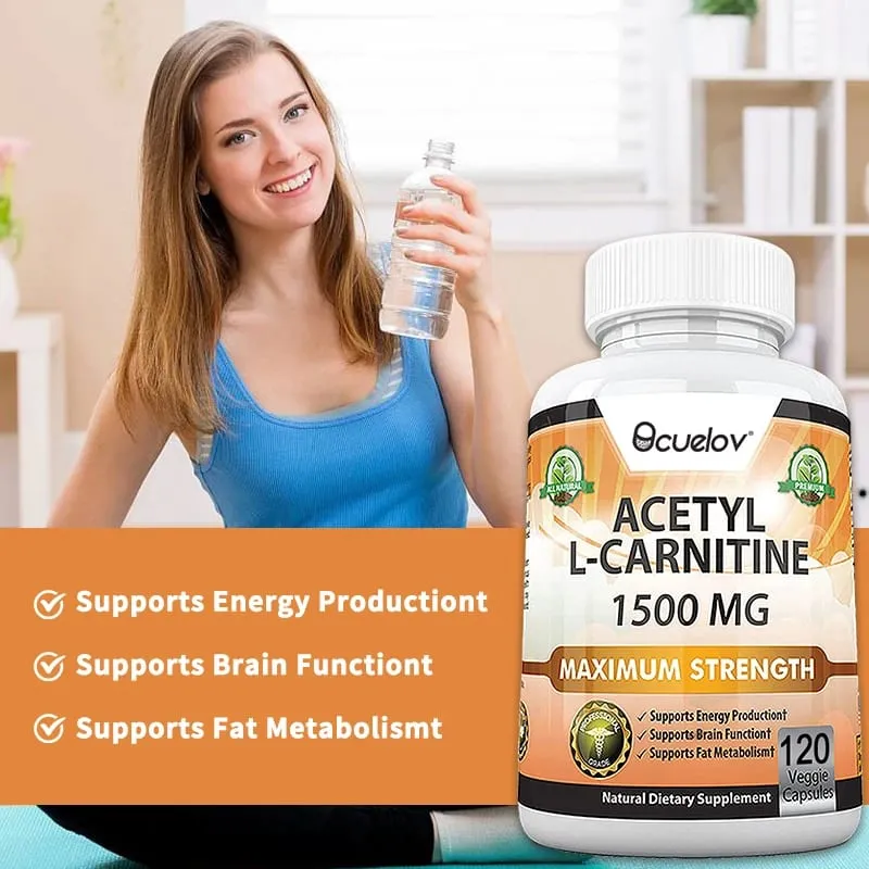 Acetyl L-Carnitine Capsules Unisex Energy & Metabolic Support Dietary Supplement Increase Body Performance Promote Metabolic